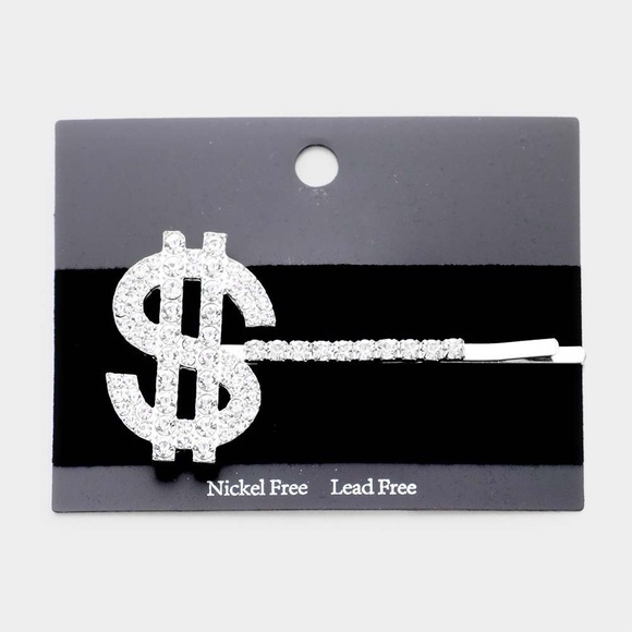🆕 Rhinestone $ Bobby Pin - Picture 1 of 4